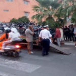 الدراجات النارية فوق الأرصفة في حي الداخلة أكادير